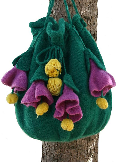 Felted Bag Pop Up Flowers
