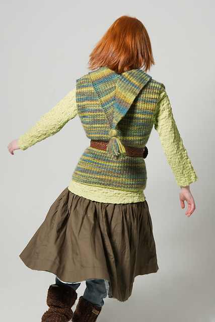 Fitted Vest with Faux Collar