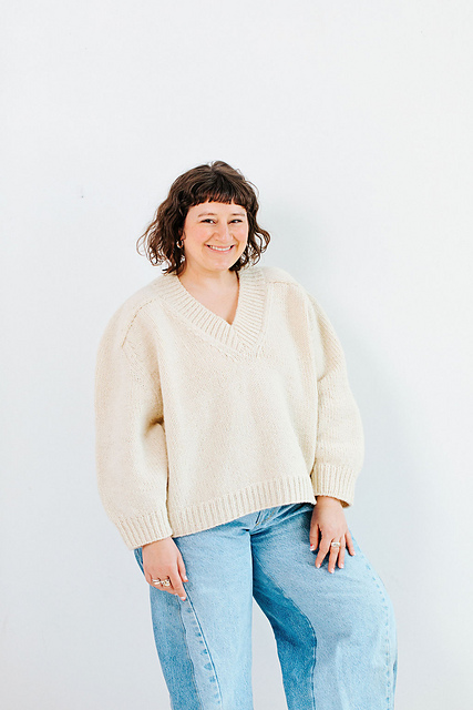 Ravelry: The Structured V Neck Sweater pattern by Brooke Ciocco