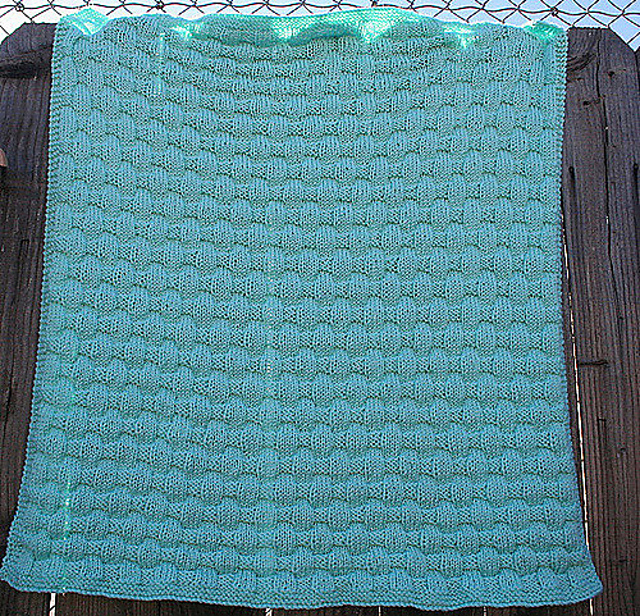 Puffy Basketweave Baby Blanket