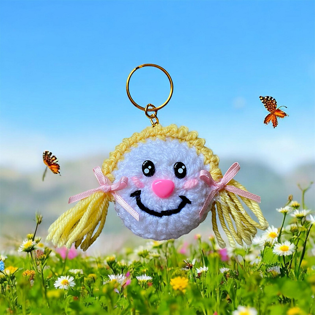 Polly ragdoll keychain