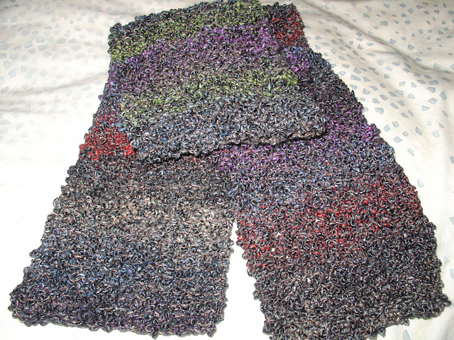 NK-162 Noro Silk Mountain Ladies Garter Stitch Scarf