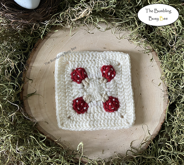 Fun Mushroom Granny Square