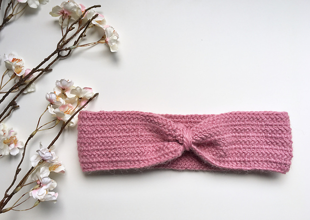 Honeysuckle Herringbone Headband