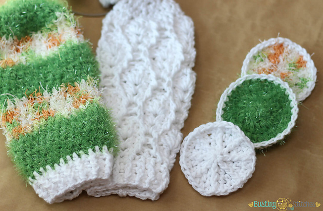 Bath Mitt and Scrubbies