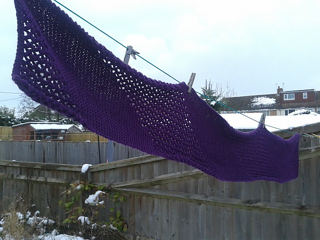 Chunky Lace and Garter Stitch Scarf
