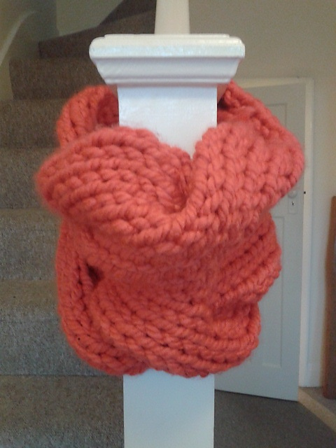 Giant cabled cowl