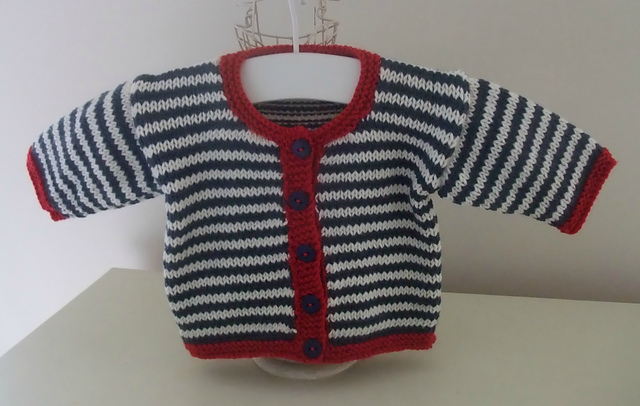Nautical Baby Cardigan