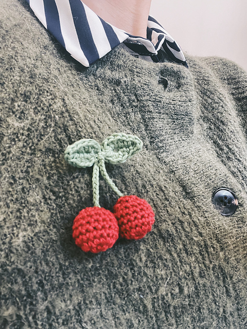 Kawaii Cherry Brooch
