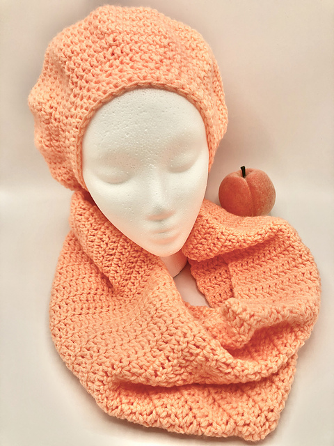 Peach Please Hat & Scarf