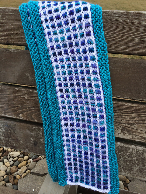 Ocean Waves Checkered Scarf