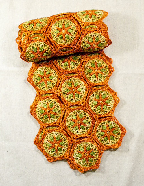 Hexagon Shawl in Overlay Crochet