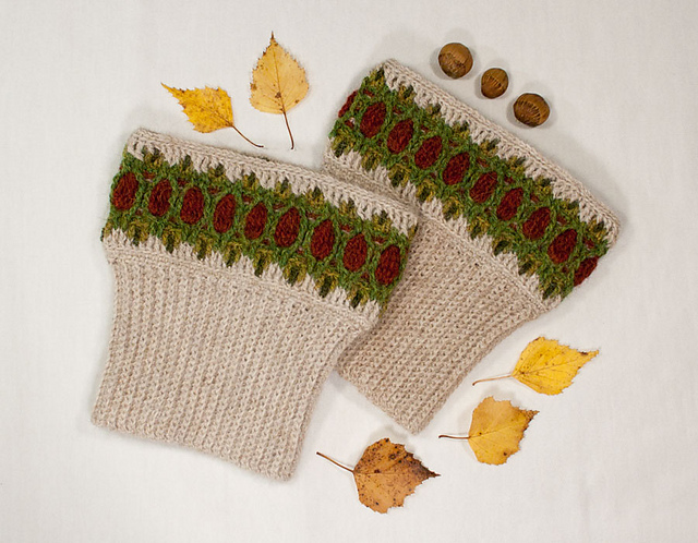 Boot Cuffs in Overlay Crochet