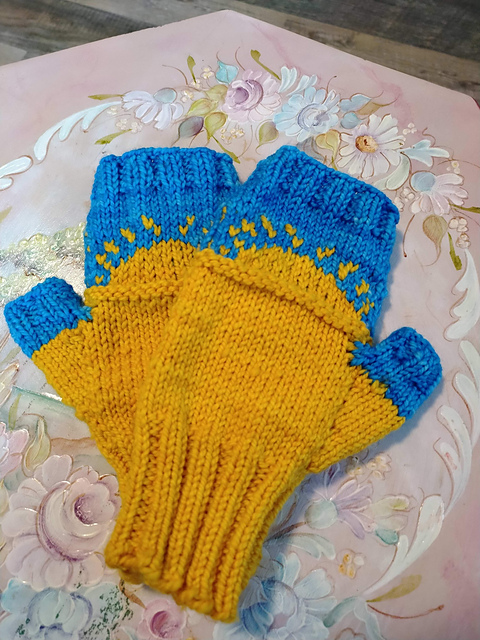 Sunrise Fingerless Mitts