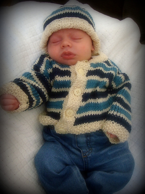 Project 13 - Striped Round-Neck Cardigan