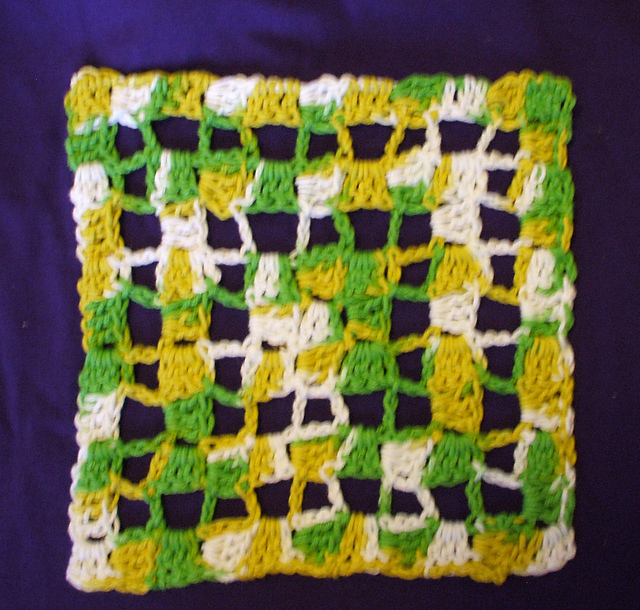 C2C Filet Crochet WashCloth/Dishcloth