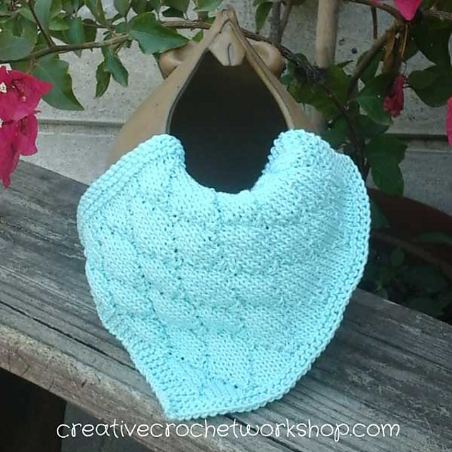 Diamond Seed Stitch Dishcloth