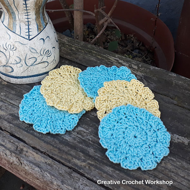 Aqua and Lemon Spa Scrubbies