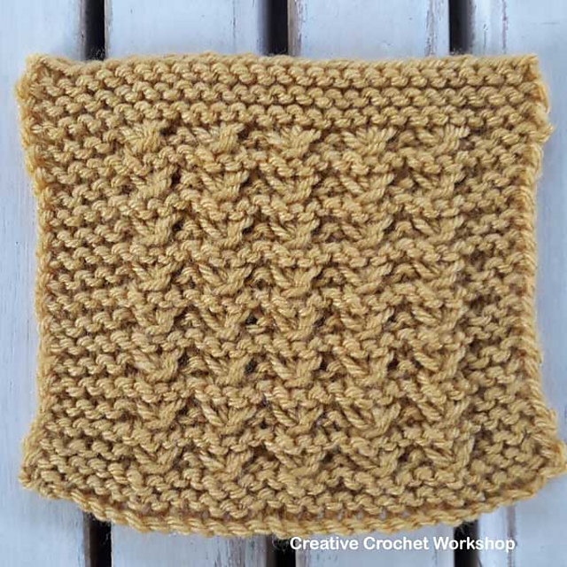 Half Daisy Stitch Square