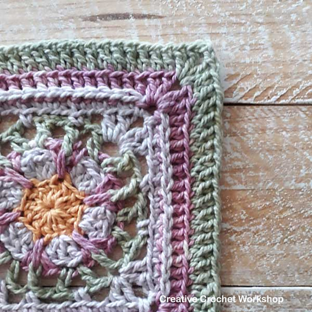 Boxed Lilac Flower Square