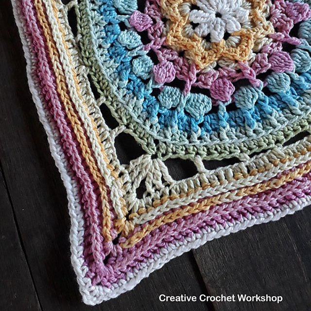 Rainbow Cluster Star Mandala Square
