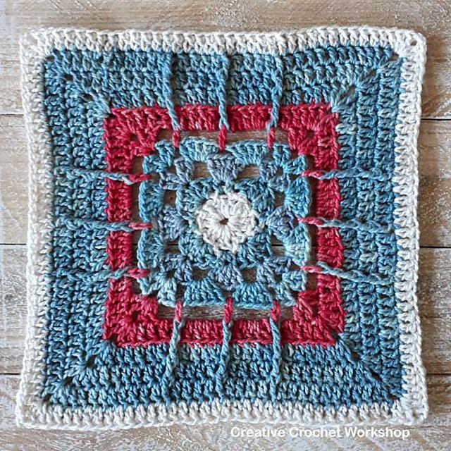 Ravelry: Framed Posted Shells Square pattern by Joanita Theron