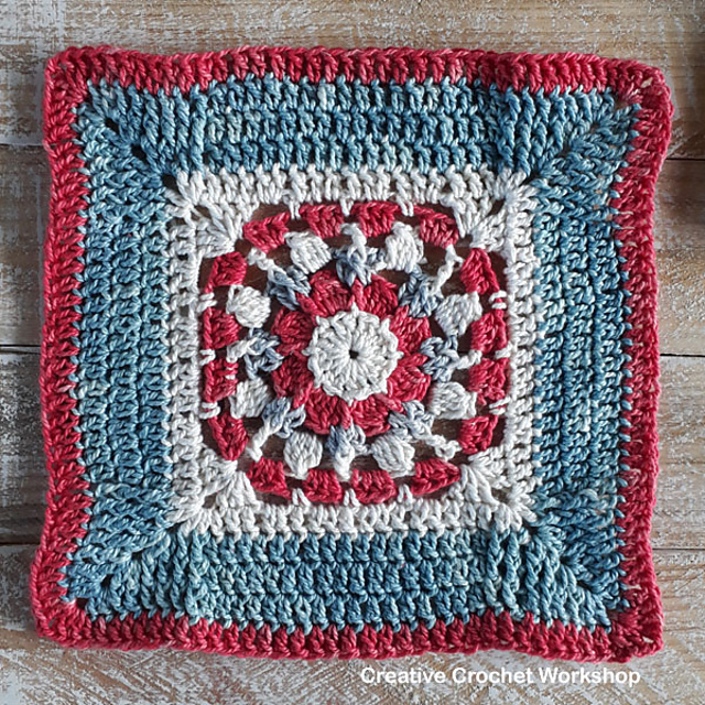 Framed Puff Cluster Wheel Square