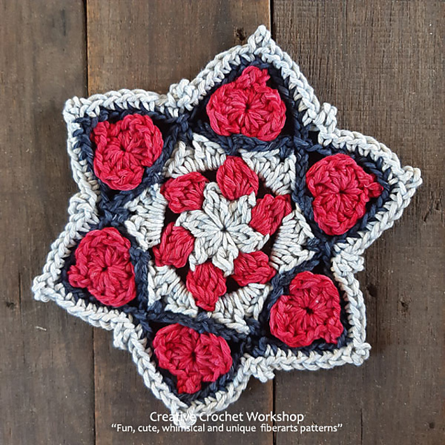 Star Hearts Doily