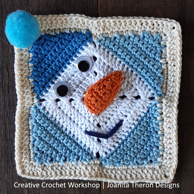 Delightful Snowman Square