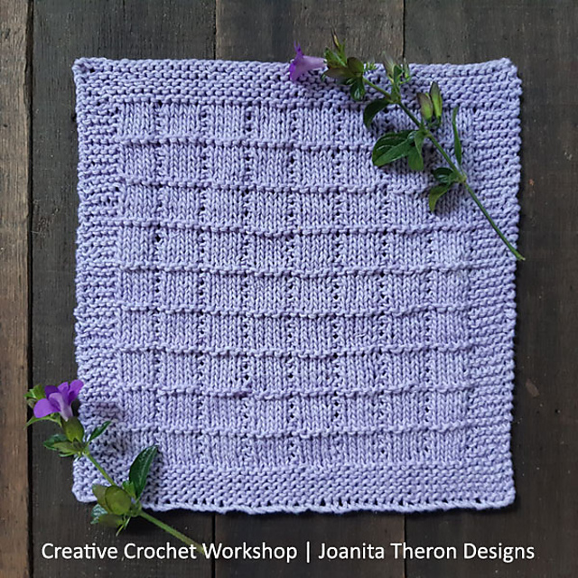 Lilac Tile Stitch Square