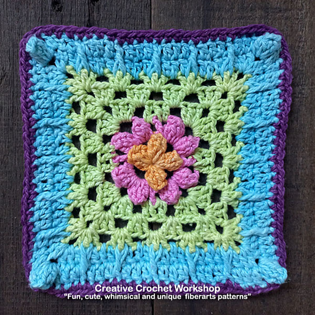 Hip Mini Popcorn Granny Square