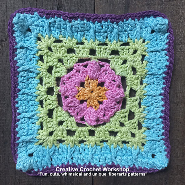 Hip Four Popcorn Granny Square