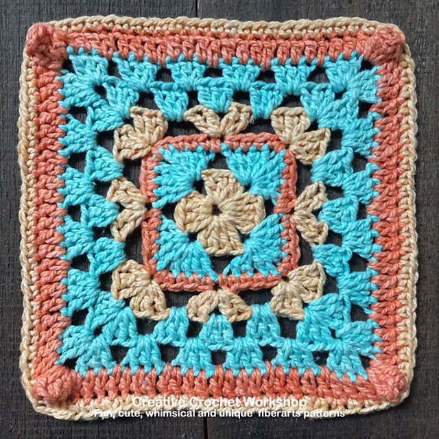 Hip Anemone Granny Square