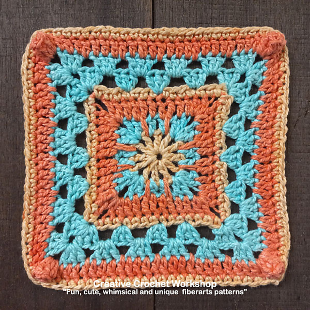 Hip Spiked Tile Granny Square