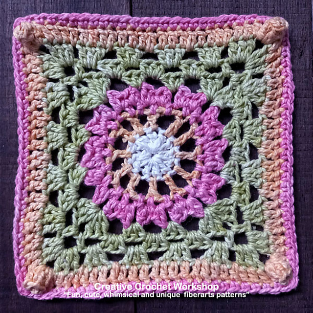 Hip Fancy Circle Granny Square