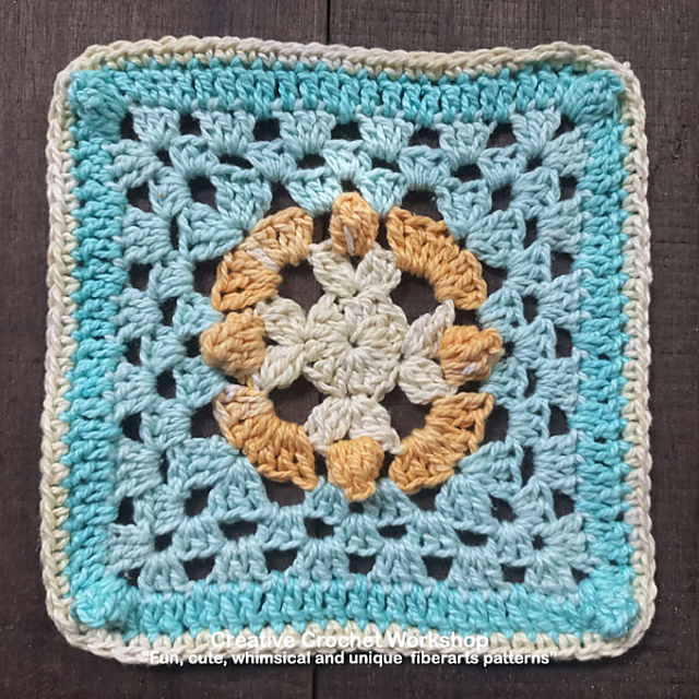Hip Popcorn Lace Granny Square