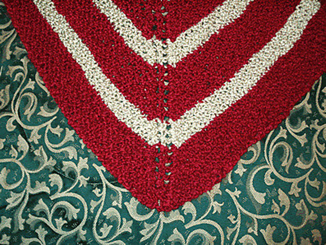 Mitered stripes baby blanket