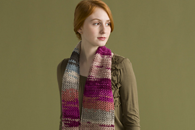 Pink Shadow Mesh Stitch Scarf