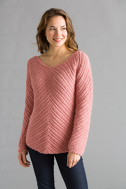 Bias Knit Pullover