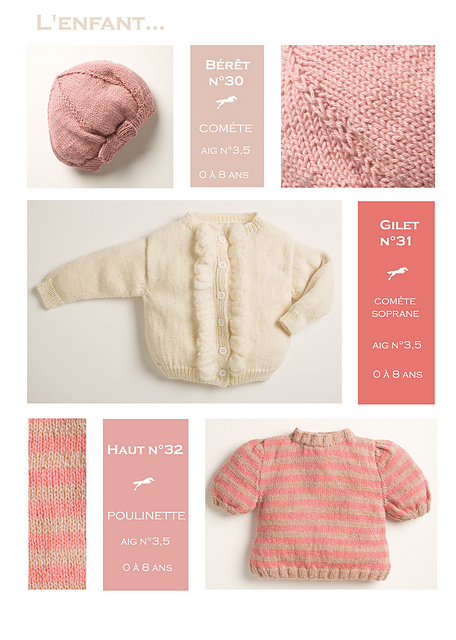 CB14 Bonnet-Cardigan-Top N°30-31-32