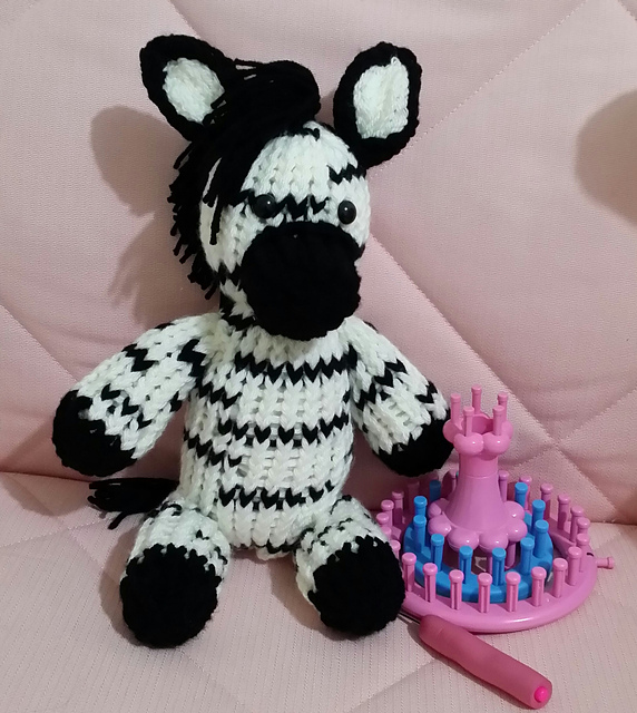 Loom Knit Zebra