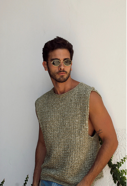 Olive Sleeveless Shirt