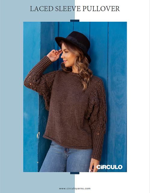 Laced sleeve pullover