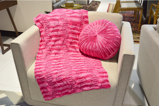 Pink throw