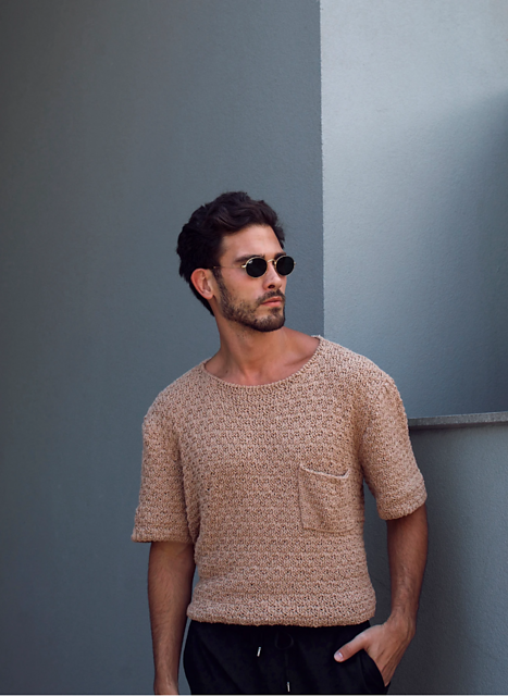 Knitted tee for him