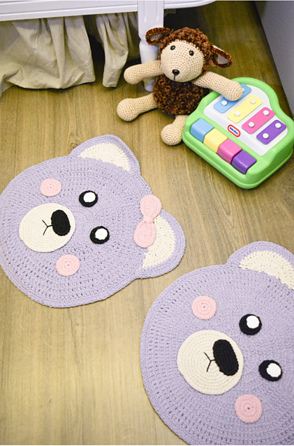 Lilac bear rug