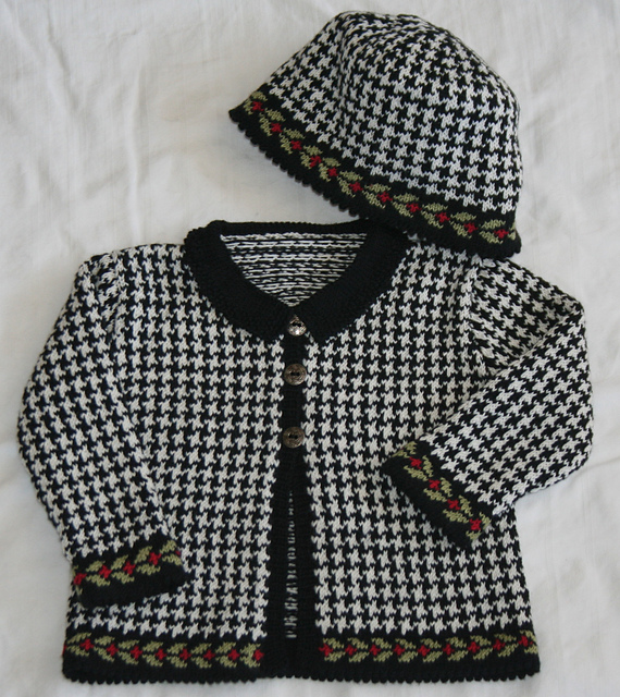 Sophia baby cardigan and hat