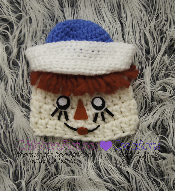 Raggedy Andy newborn hat
