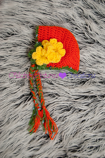 Pumpkin flower bonnet