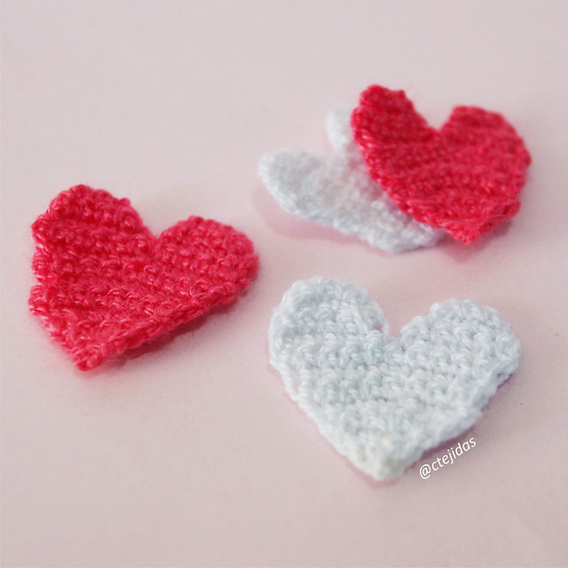 Aplique de Corazón a Crochet